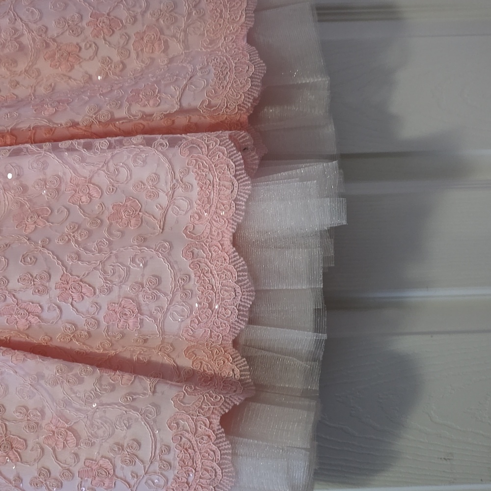 Elegant Pink Lace Kids Dress - Picture 4 of 7